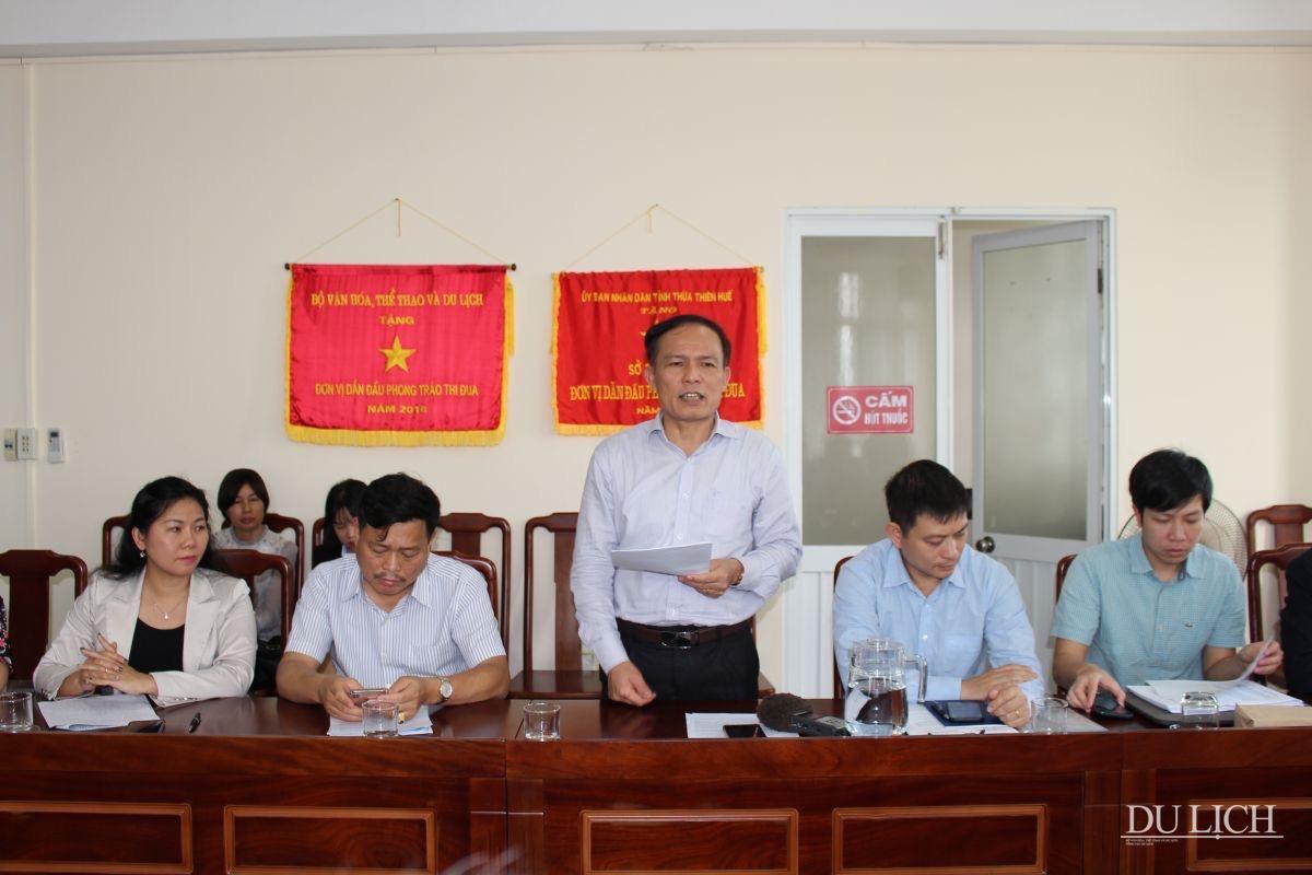 Phó Tổng cục trưởng Tổng cục Du lịch Ngô Hoài Chung phát biểu tại buổi làm việc